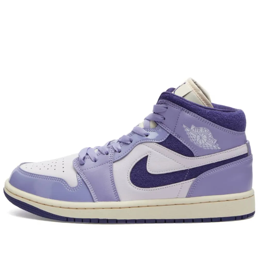 Air Jordan 1 Mid SE W, lilac/white