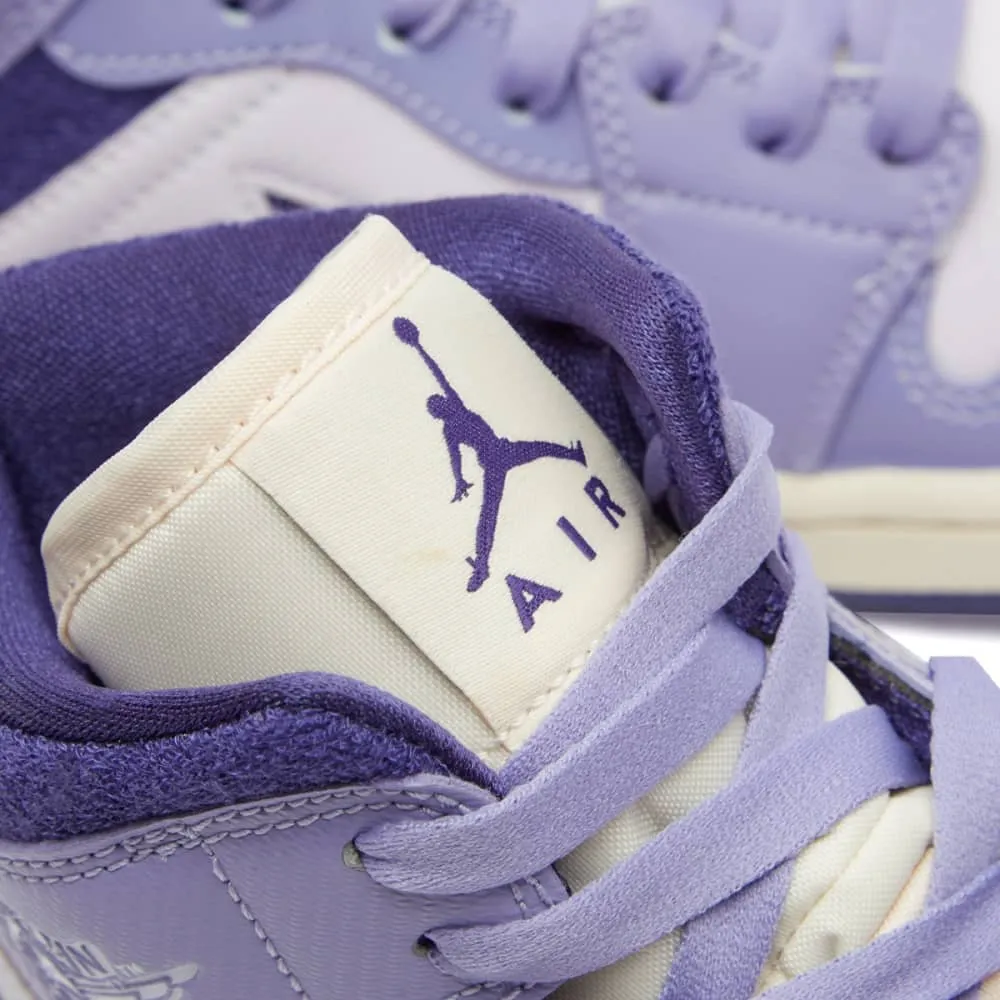 Air Jordan 1 Mid SE W, lilac/white