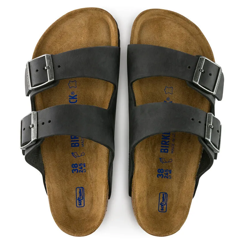 Arizona Soft Footbed Oiled Leather - Black