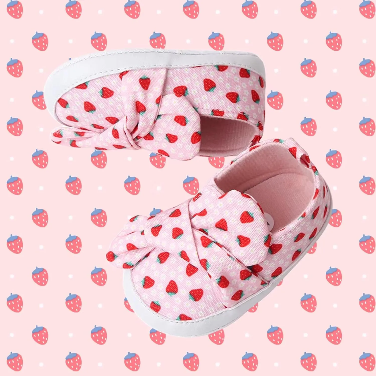 Baby Girls Shoes First Birthday Walking Shoe for 0-18 Months, Easy Wear Non Slip Lightweight Baby Indoor Outdoor Sneakers