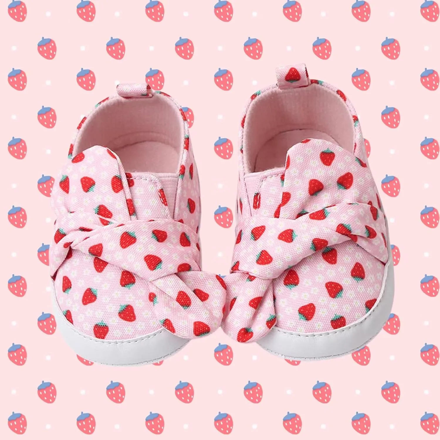 Baby Girls Shoes First Birthday Walking Shoe for 0-18 Months, Easy Wear Non Slip Lightweight Baby Indoor Outdoor Sneakers