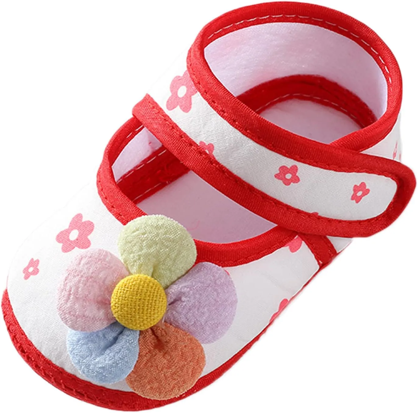 Baby Walking Shoes, 0-12 Months Newborn Baby Girls Soft First Walking Shoes Summer Cute Flowers Flat Sandals Slipper