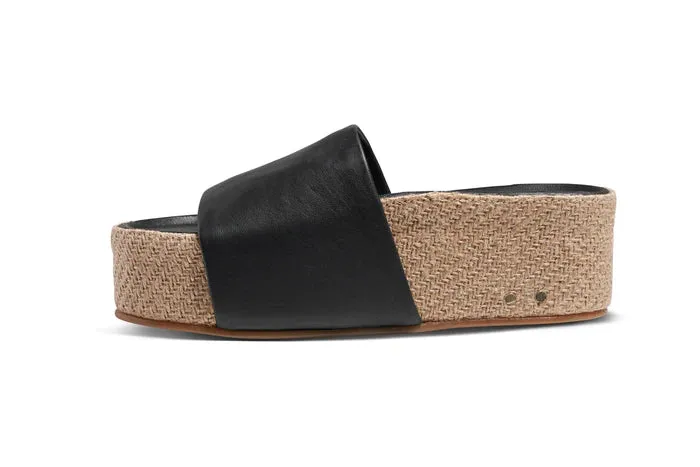 Beek Black Jute Albatross Sandal
