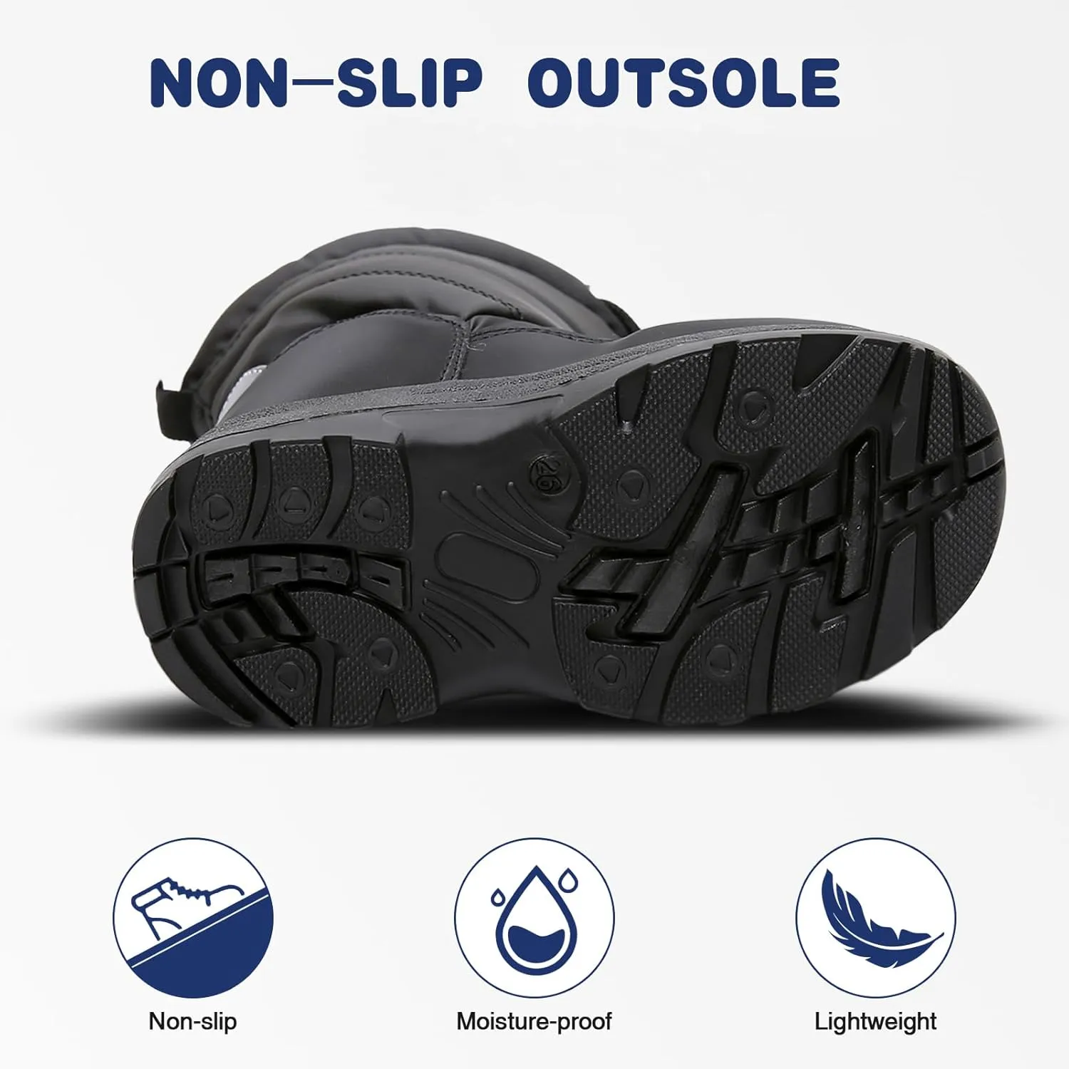 Blikcon Boys Snow Boots Outdoor Cold Weather Winter Boots (Toddler/Little Kid)