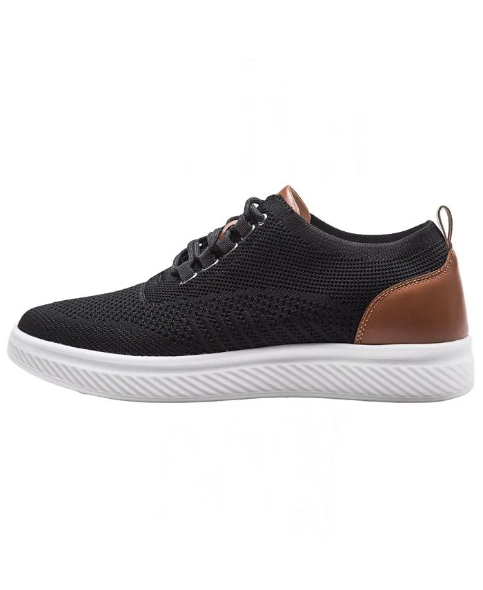 Brad Men's Classic Sneakers, Mesh Oxfords business casual fashion shoes Alpine Swiss, black