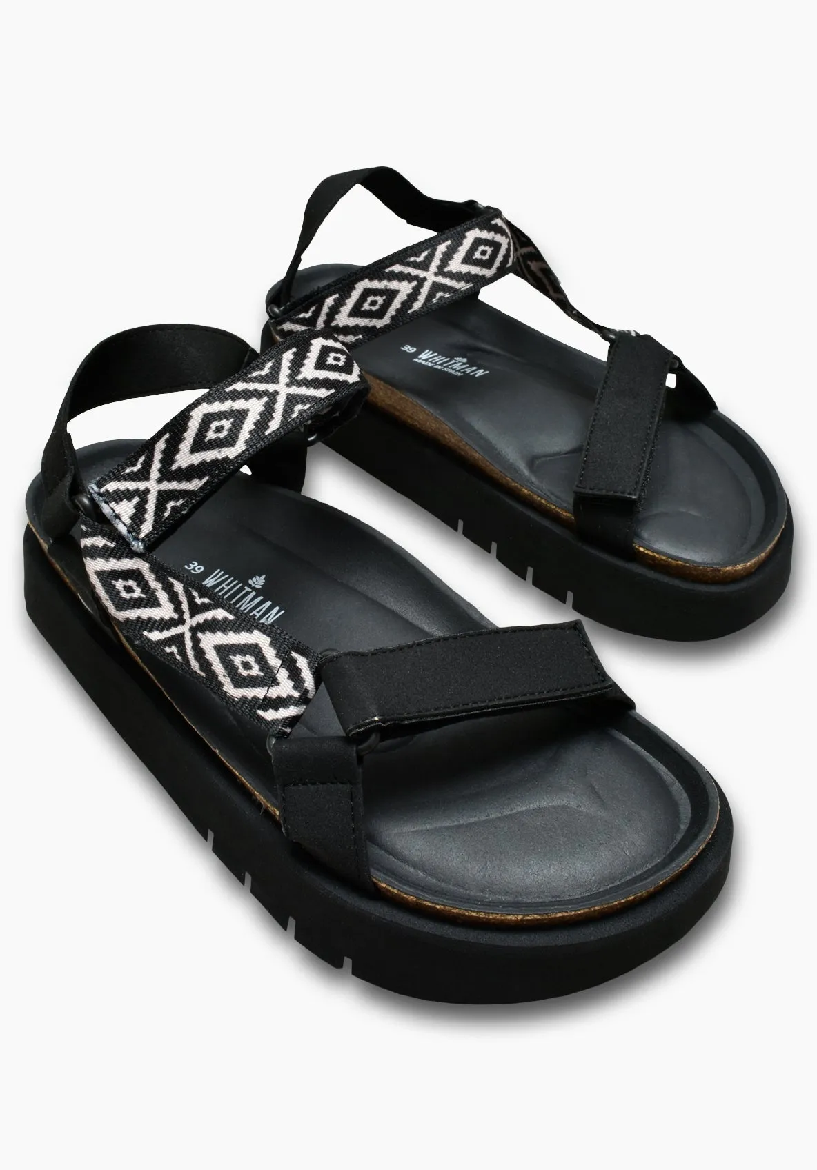 Bruni Sandal Black - Ivory