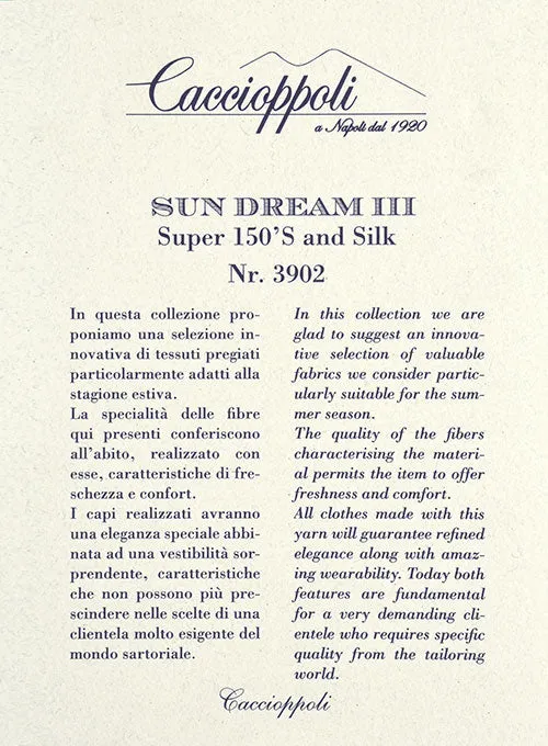 Caccioppoli Sun Dream Ridro Gray Wool Silk Jacket