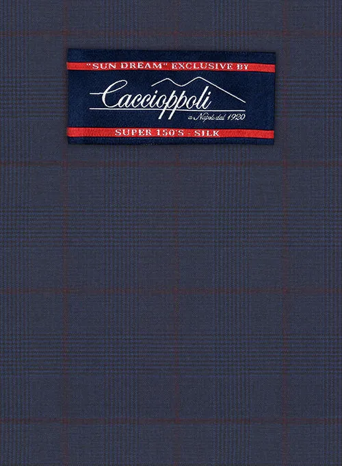 Caccioppoli Sun Dream Zorati Blue Wool Silk Suit