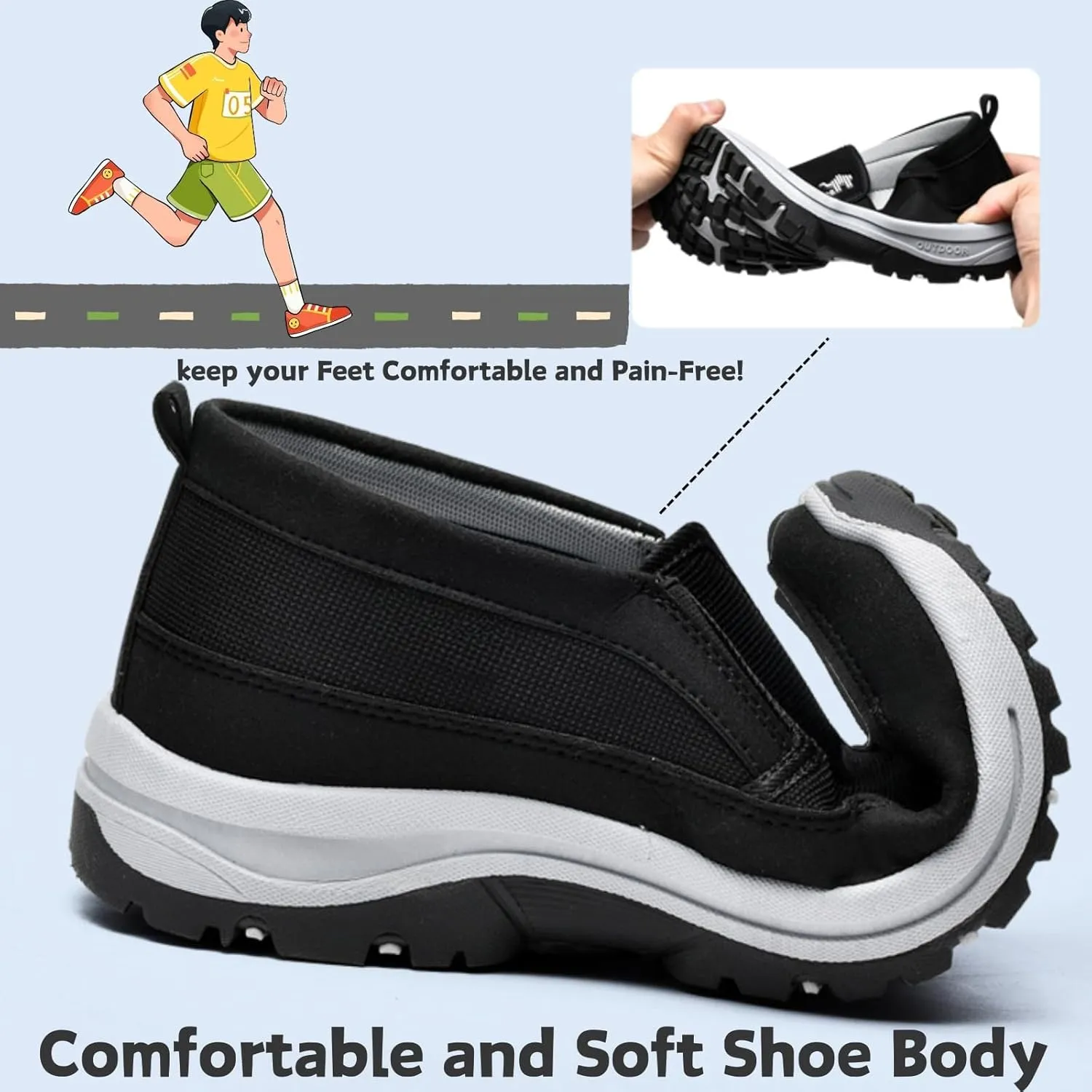 CNA Trop Shoes for Men,Men's Comfortable Breathable,Non-Slip Outdoor Walking Sneakers, Men's Arch Orthopedic Sneakers