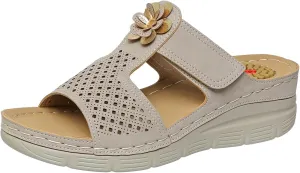 Comfortable Dressy Summer Shoes Wedge Heel Slippers For Women Fashion Flower Decoration Sandals Casual Sandals For Women