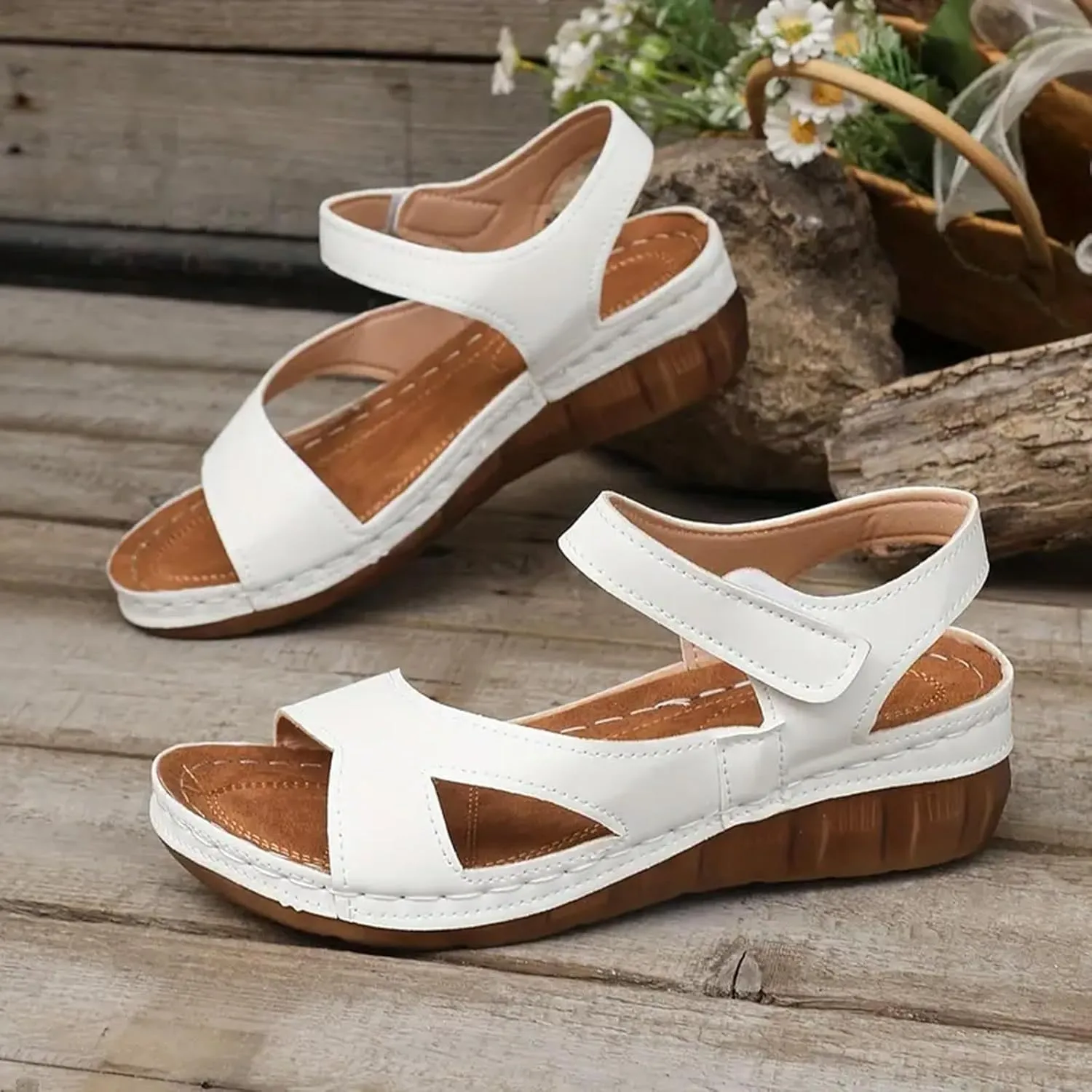 Comfortable Wedge Wedges Sandals Slip on Low Heel With Arch Support for Women Spring Summer Womens Open Toe Non-slip Dressy Slip on Wedges Shoes Hiking Waterproof Comfortable Dresses Wedding