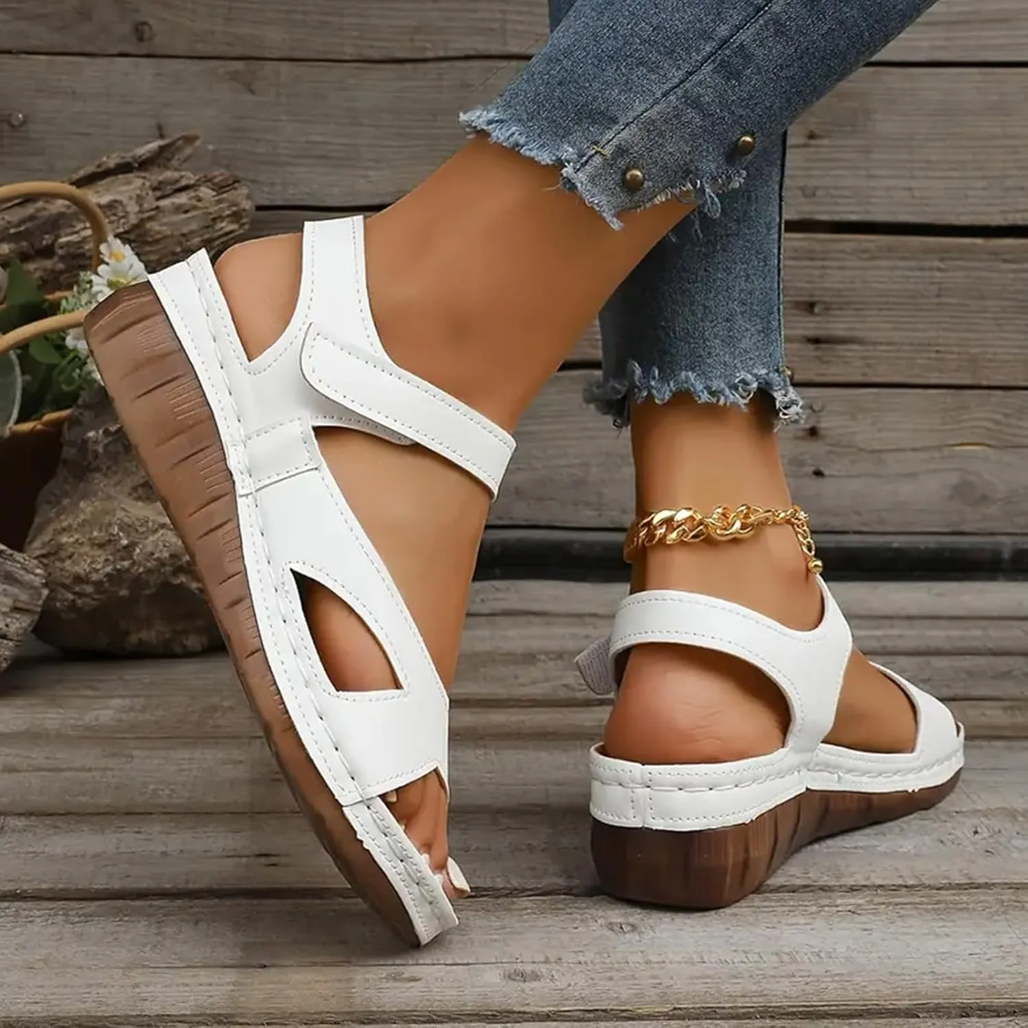 Comfortable Wedge Wedges Sandals Slip on Low Heel With Arch Support for Women Spring Summer Womens Open Toe Non-slip Dressy Slip on Wedges Shoes Hiking Waterproof Comfortable Dresses Wedding