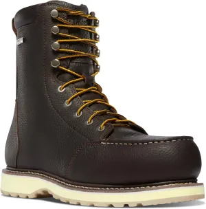 Danner Cedar River 8 Waterproof Work Boots for Men - Premium Leather with Breathable Lining, Comfort Footbed & Non Slip Rubber Outsole, EH Resistant