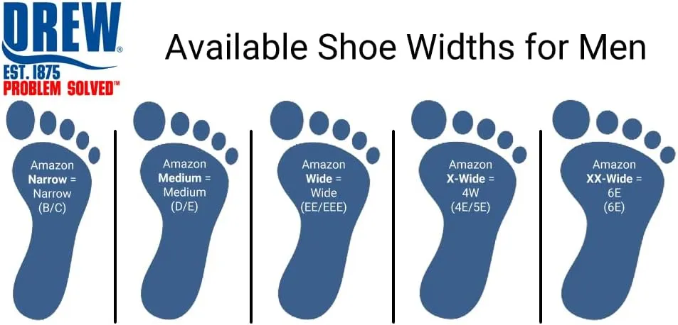Drew Men's Aaron Comfortable Walking Shoe with Extra Depth