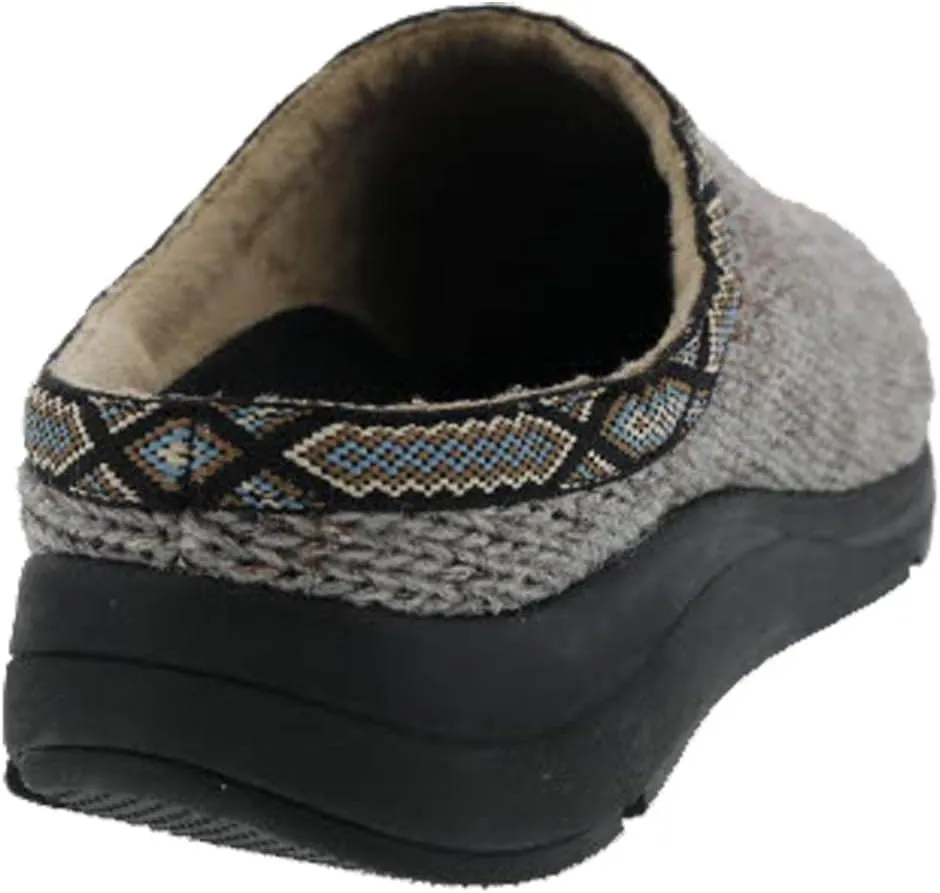Drew Men's Relax Non-Slip Fabric Sweater Knit Slippers with Support