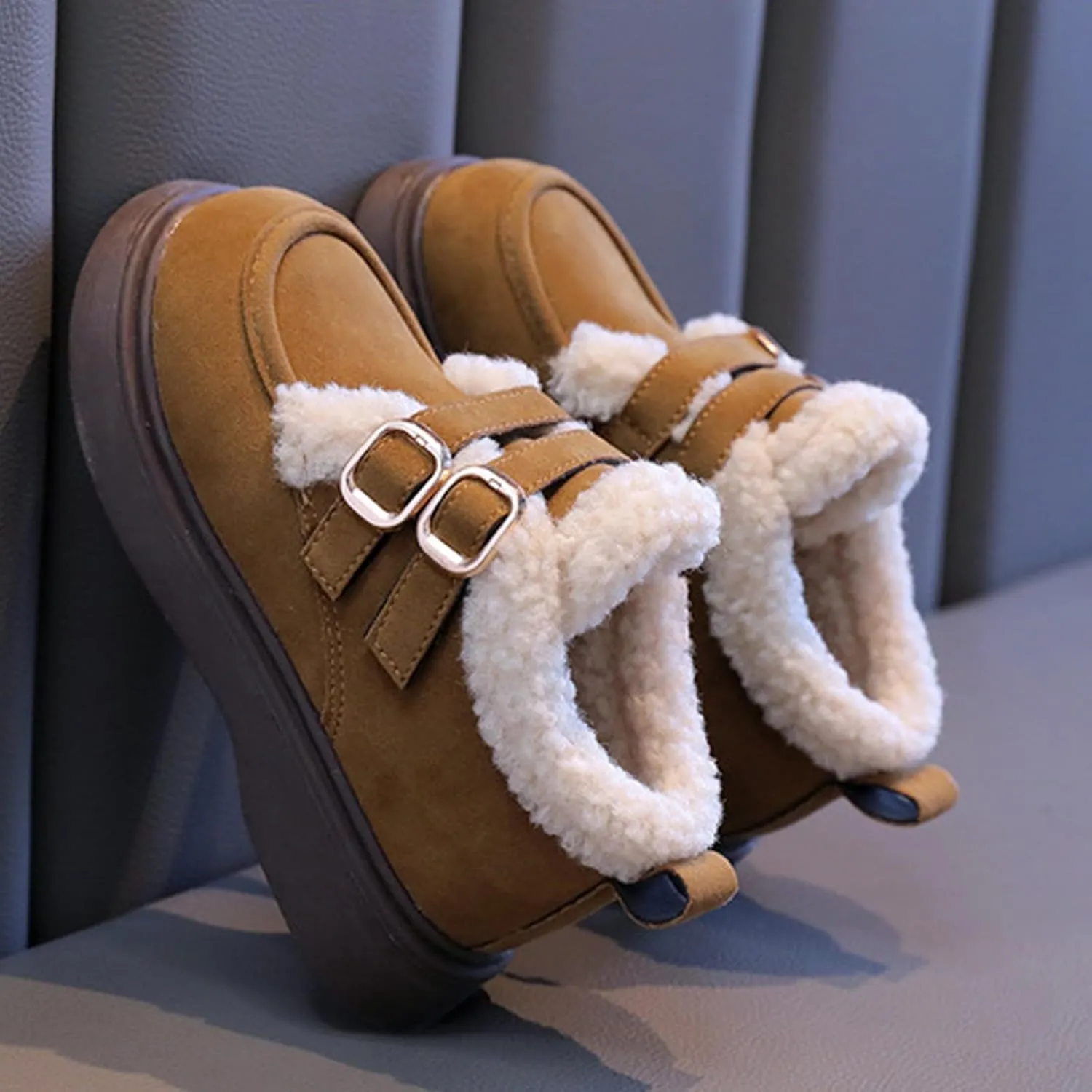 Fashion Big Kids Winter Water Proof Flat Keep Warm Snow Boots Comfortable Shoes Cute Toddler Dress Shoes