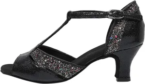 Fashion Women's Rhinestone High Heel Latin Dance Shoes Sandals Dance Shoes Lace Sandals for Women Wedding