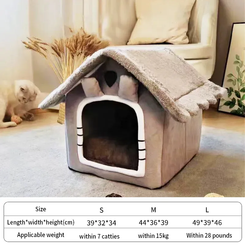 Foldable Pet House Bed