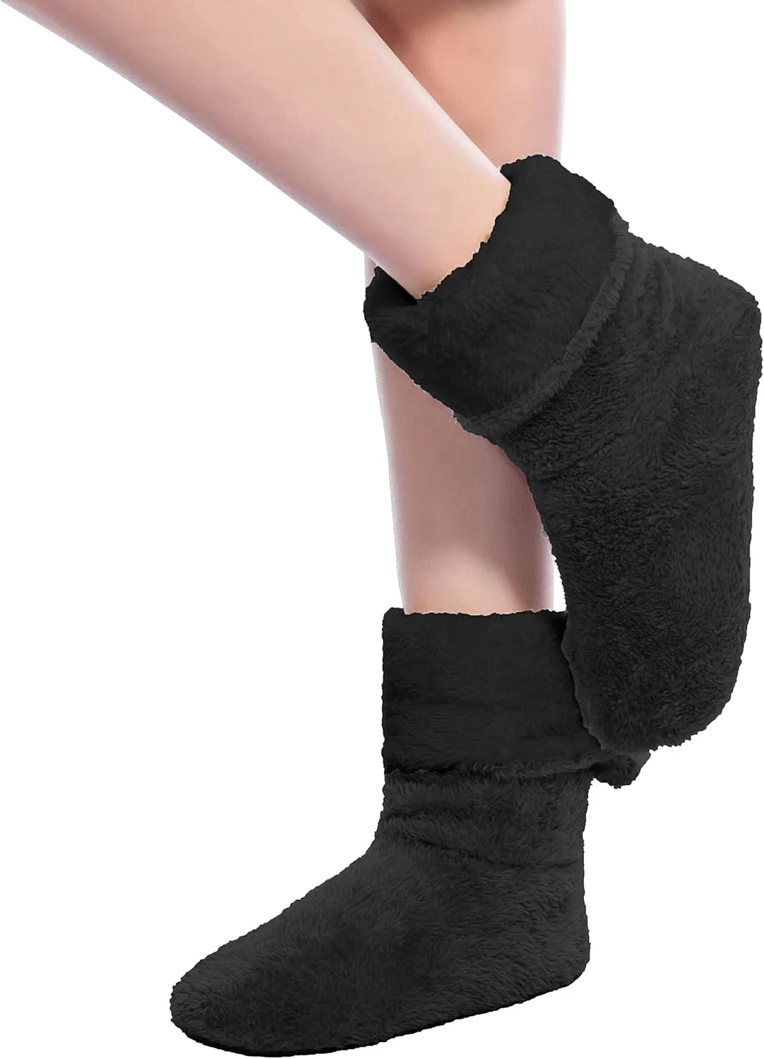 FRALOSHA Women's Slipper Sock Coral Velvet Indoor Spring-Autumn Super Soft Warm Cozy Fuzzy Lined Booties Slippers