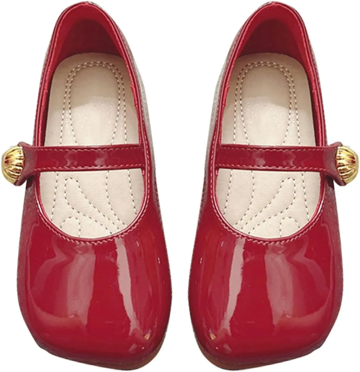 Girls Dress Leather Shoes Princess Flat Lightweight Soft Sole Non Slip Cute Pure Shoes Toddler Teen Kids Wedding Party