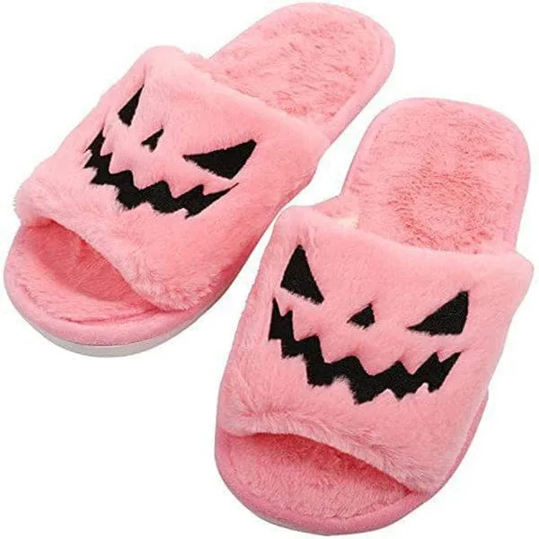 Haunted Pumpkin House Slippers