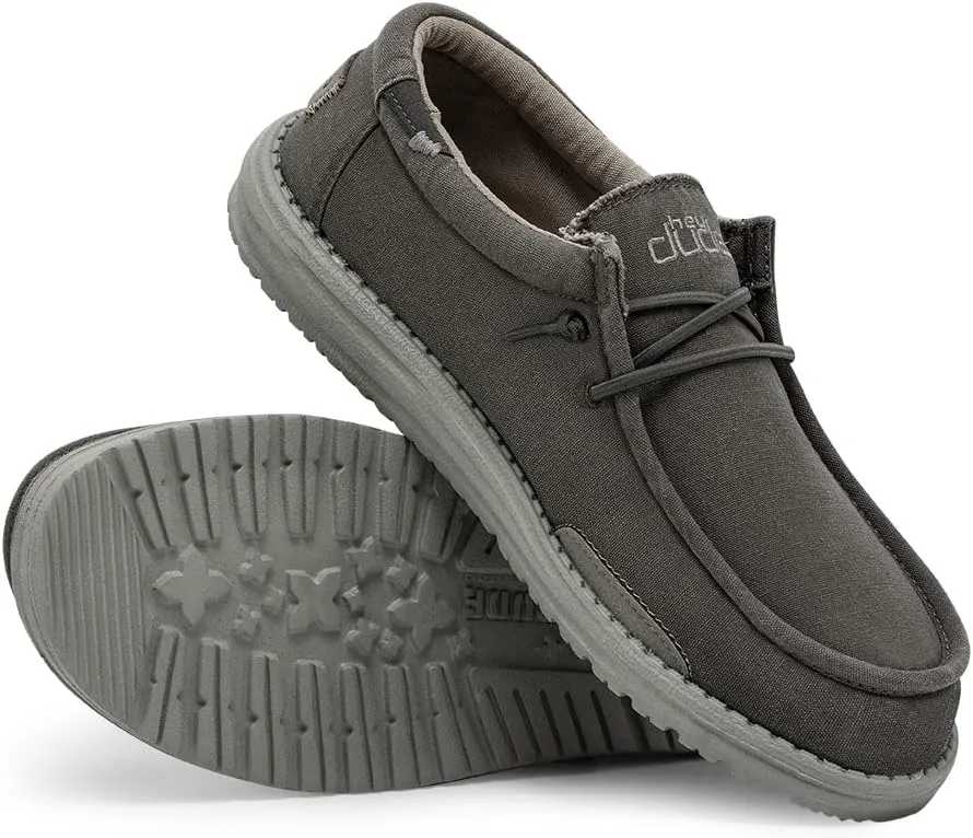 Hey Dude Men's Wally Wash | Mens Shoes Lace Up Loafers Comfortable & Light-Weight