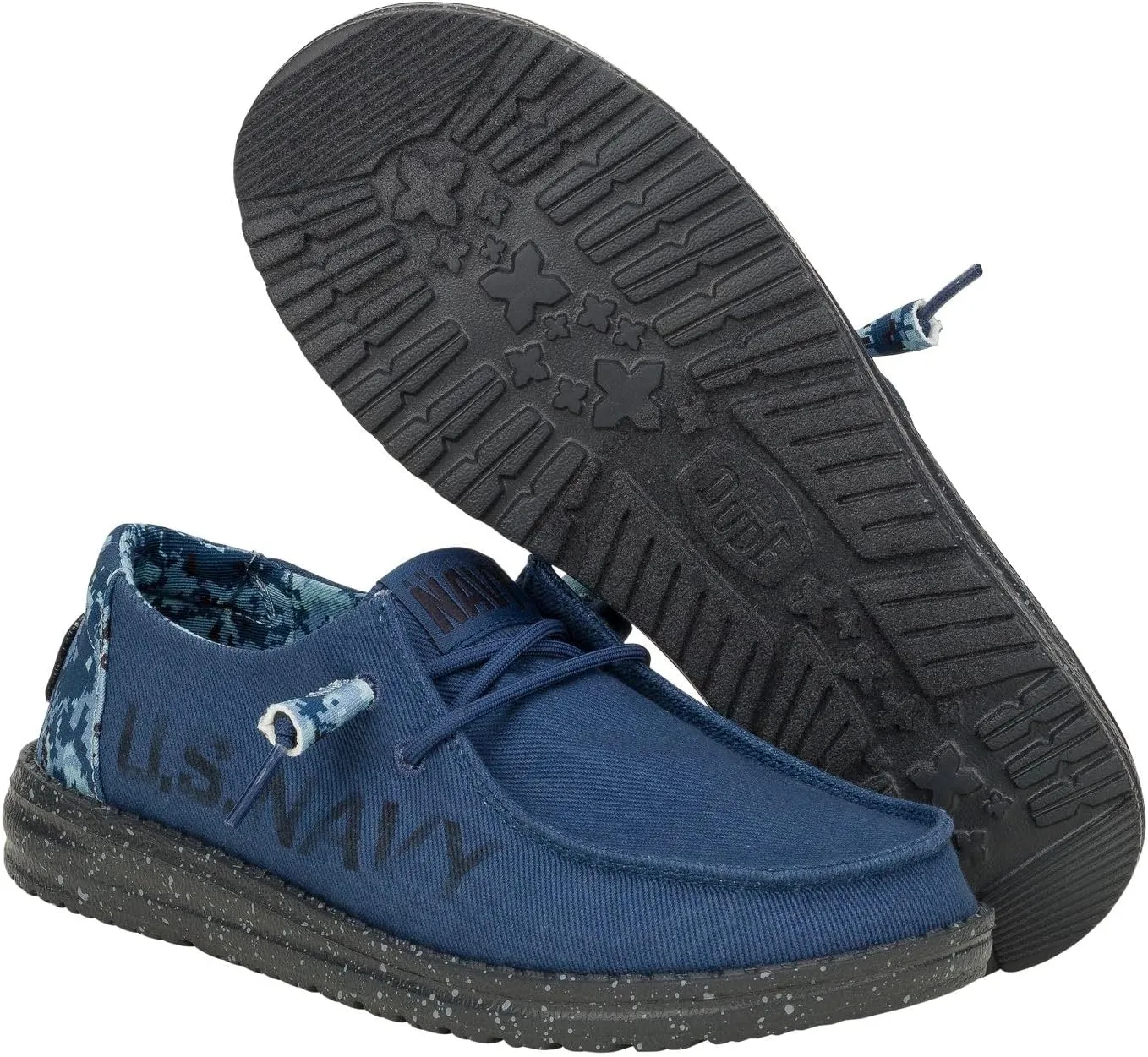 Hey Dude Wendy US Armed Forces, Navy, Army, Womens Shoes, Womens Slip-on Loafers, Comfortable & Light-Weight