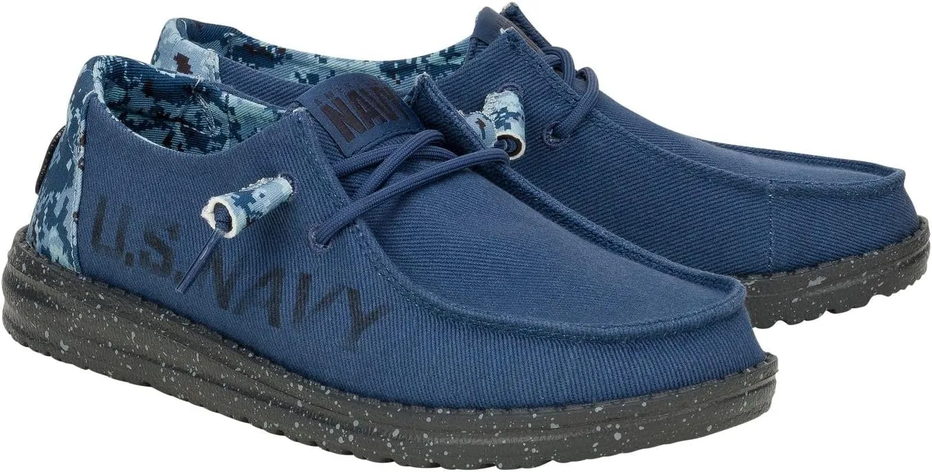 Hey Dude Wendy US Armed Forces, Navy, Army, Womens Shoes, Womens Slip-on Loafers, Comfortable & Light-Weight
