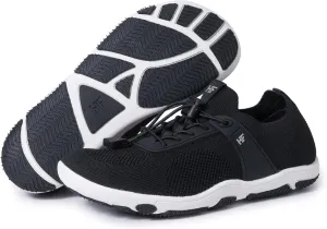 HF Barefoot Shoes - Ergonomic Supportive Non-Slip Barefoot Shoes, Wide Toe Box Durable Breathable Ultralight Walking Shoe Unisex Black