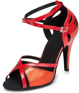 HROYL Women & Girls Ballroom Dance Shoes Women Salsa Shoes for Women Wedding Dance Shoes for Women,Model YCL035