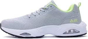JARLIF Men's Air Running Shoes Athletic Cushioned Tennis Shoes Comfortable Supportive Sport Gym Jogging Sneaker Lightgrey 9