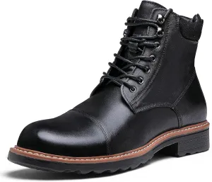 Jousen Mens Chukka Boots Leather Dress Boots for Men Retro Ankle Boots Mens High Top Boots