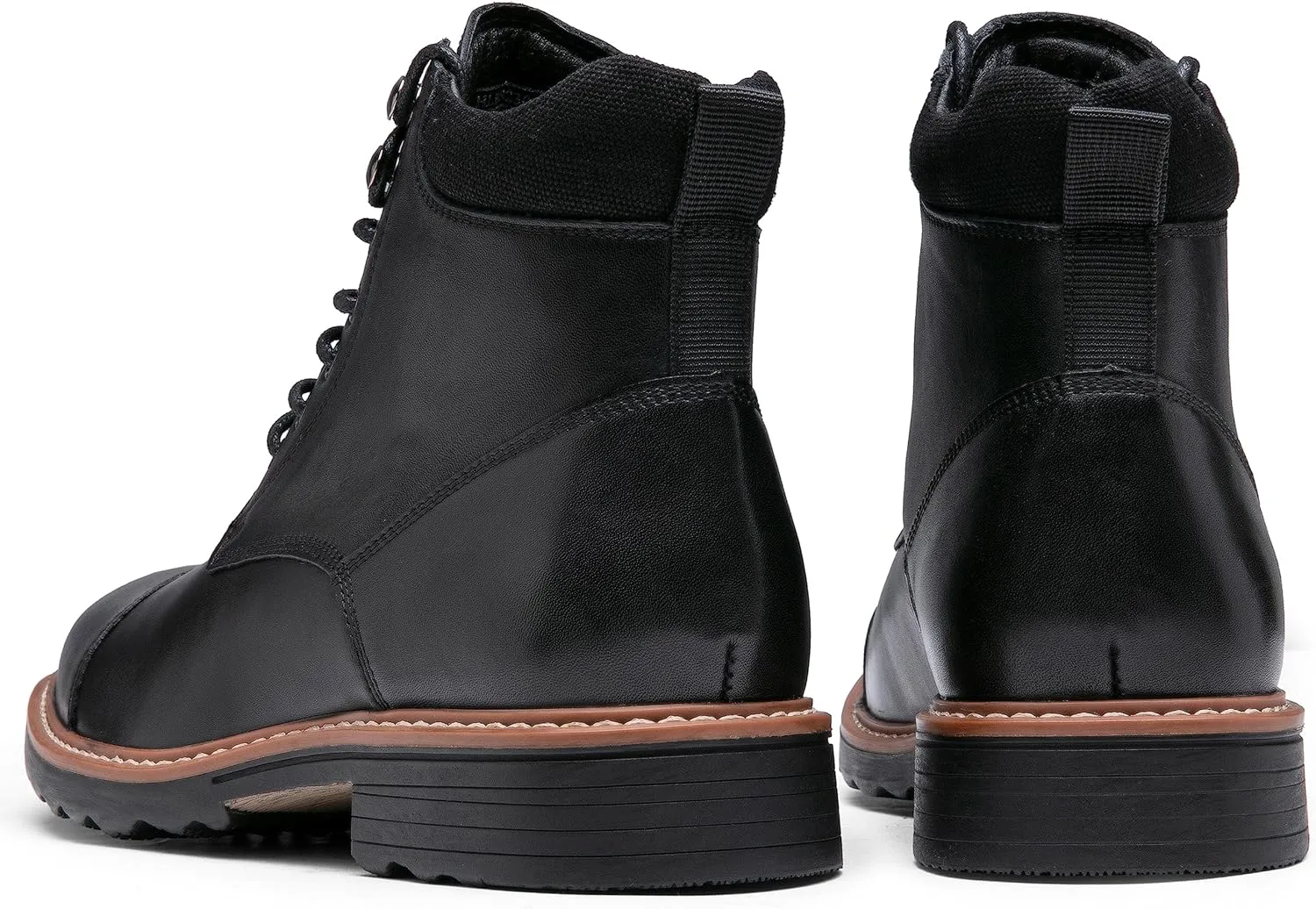 Jousen Mens Chukka Boots Leather Dress Boots for Men Retro Ankle Boots Mens High Top Boots