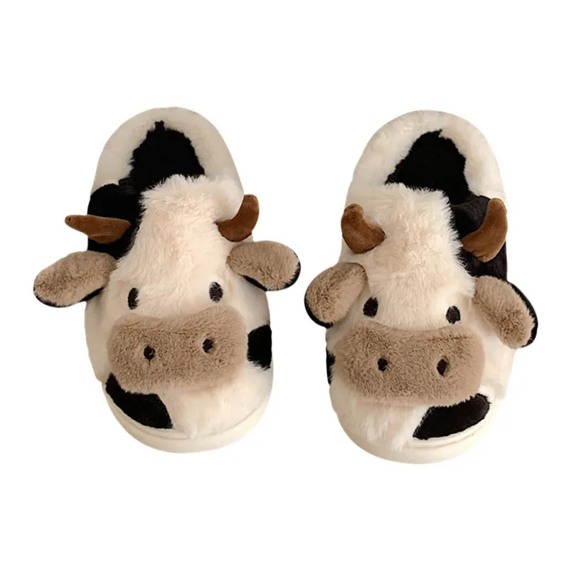 Kawaii Cow Cuddle Slippers