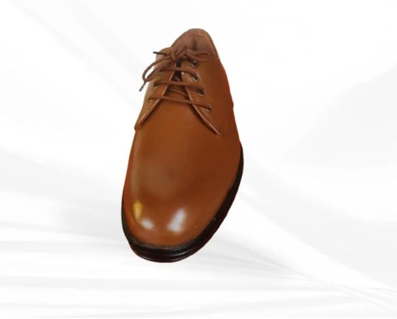LEMBACO Men's Classic Modern Lace-up Patent Dress Business Wedding Shoes Leather Formal Business Oxford Wingtip Brown Shoes