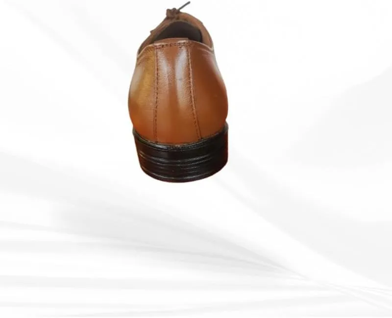LEMBACO Men's Classic Modern Lace-up Patent Dress Business Wedding Shoes Leather Formal Business Oxford Wingtip Brown Shoes