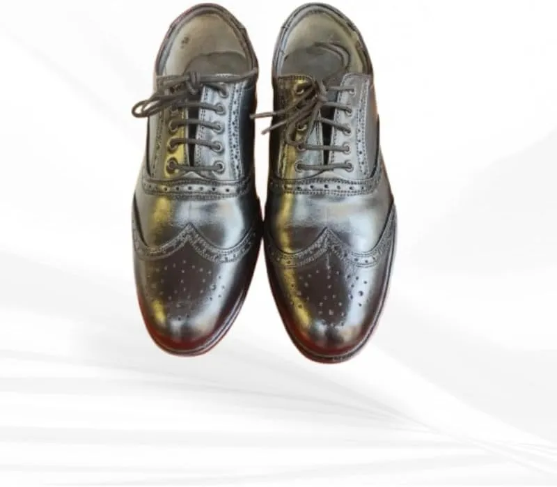 LEMBACO Men's Classic Modern Lace-up Patent Dress Business Wedding Shoes Leather Formal Business Oxford Wingtip Formal Shoes