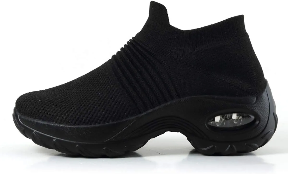 LIBINXIF Women's Walking Shoes Sock Sneakers Mesh Slip On Air Cushion Lady Girls Modern Jazz Dance Easy Shoes Platform Loafers Sneakers