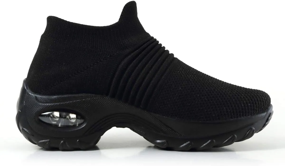 LIBINXIF Women's Walking Shoes Sock Sneakers Mesh Slip On Air Cushion Lady Girls Modern Jazz Dance Easy Shoes Platform Loafers Sneakers