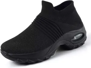 LIBINXIF Women's Walking Shoes Sock Sneakers Mesh Slip On Air Cushion Lady Girls Modern Jazz Dance Easy Shoes Platform Loafers Sneakers