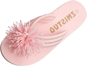 Lightweight Beach Sandal Fashion Slippers Women's Flower Flip Flops Casual Versatile Thick Soled Slippers Comfortable