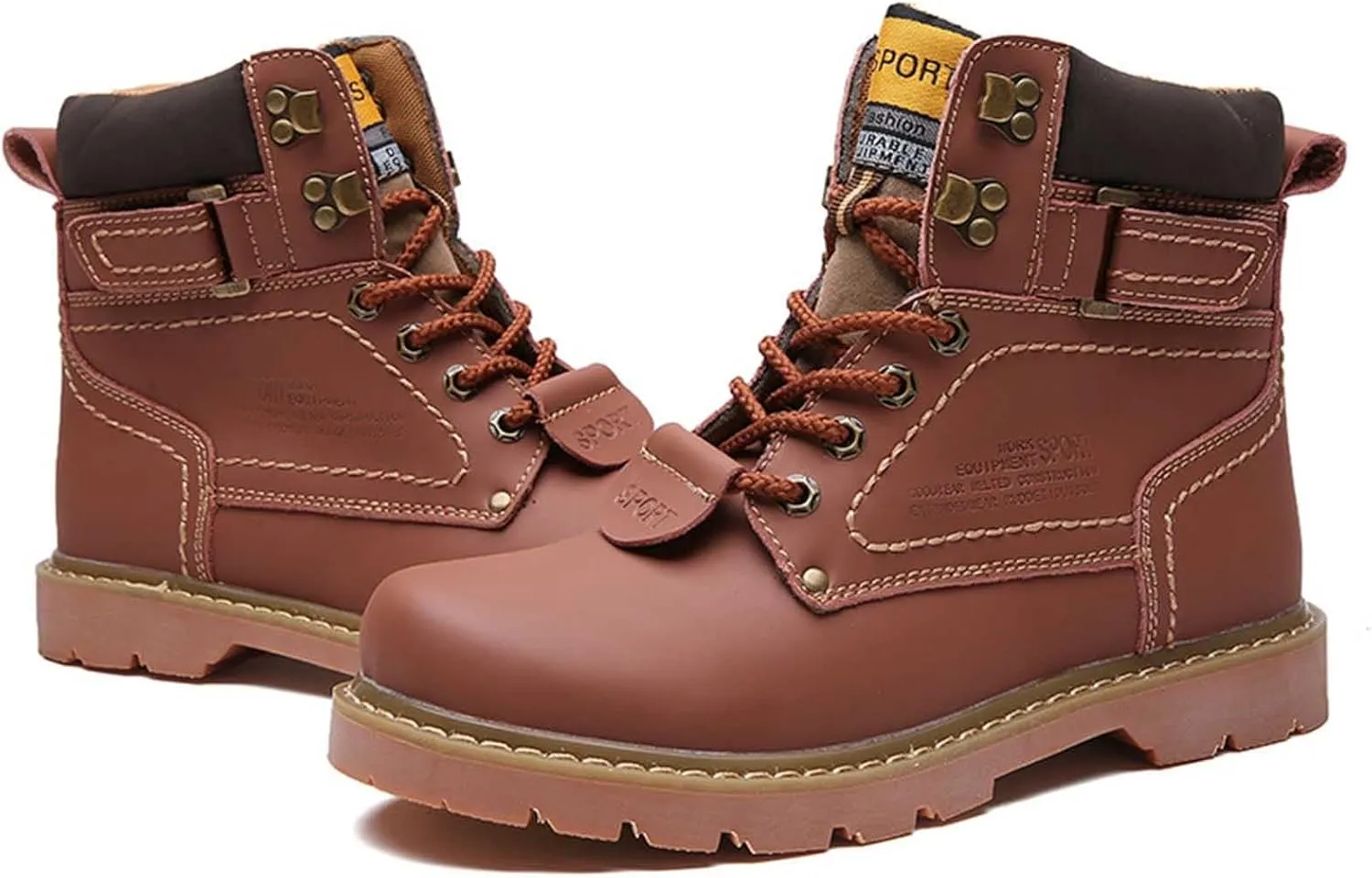 Men Work Boots Steel Toe Hiking Sneakers Fur Lined Ankle Boot Women Safety Toe Shoes Business Casual Lightweight Outdoor Botas Mid Ankle Work Casual Hike Grounded Footwear