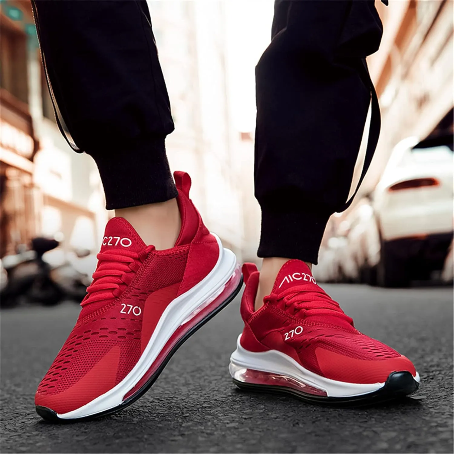 Men's Breathable Sneakers Walking Tennis Running Gym Casual Fashion Sneakers Light