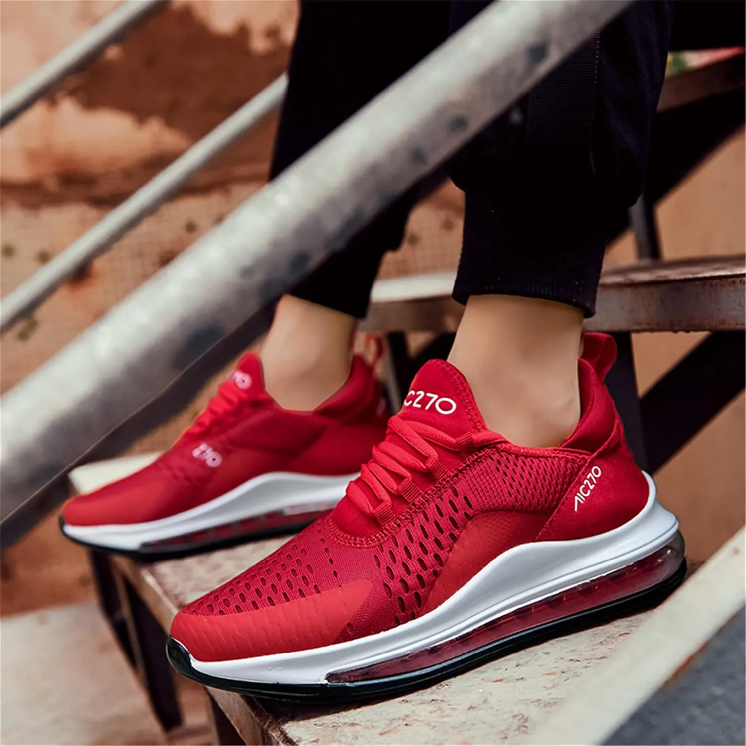 Men's Breathable Sneakers Walking Tennis Running Gym Casual Fashion Sneakers Light