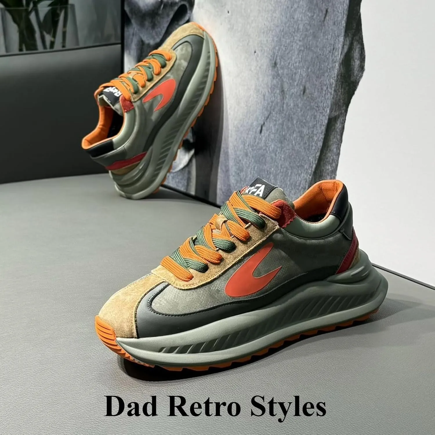 Men's Fashion Chunky Sneakers- Dad Shoes Platform Comfortable Walking Casual Sports Sneakers