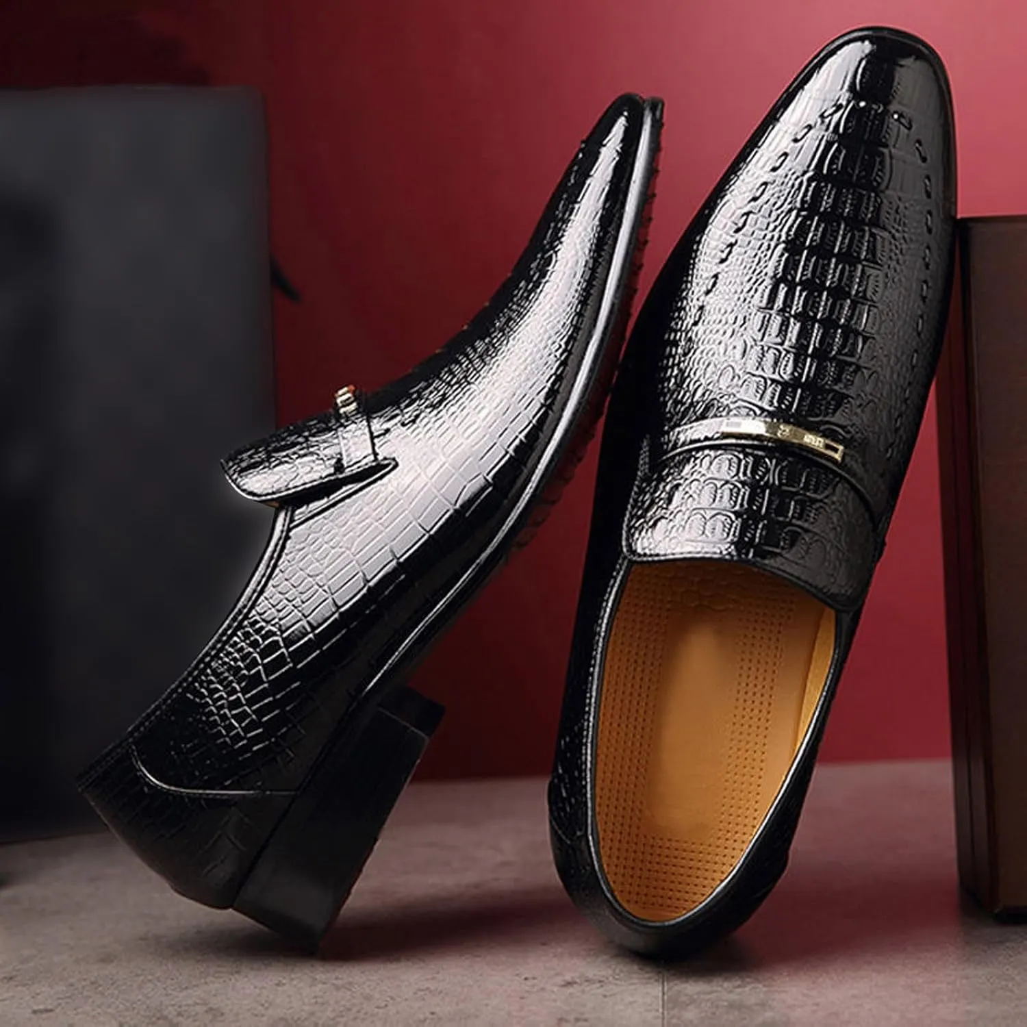 Men's Modern Shoes Latin Dance Shoes Ballroom Indoor Training Leather for Men All Leather