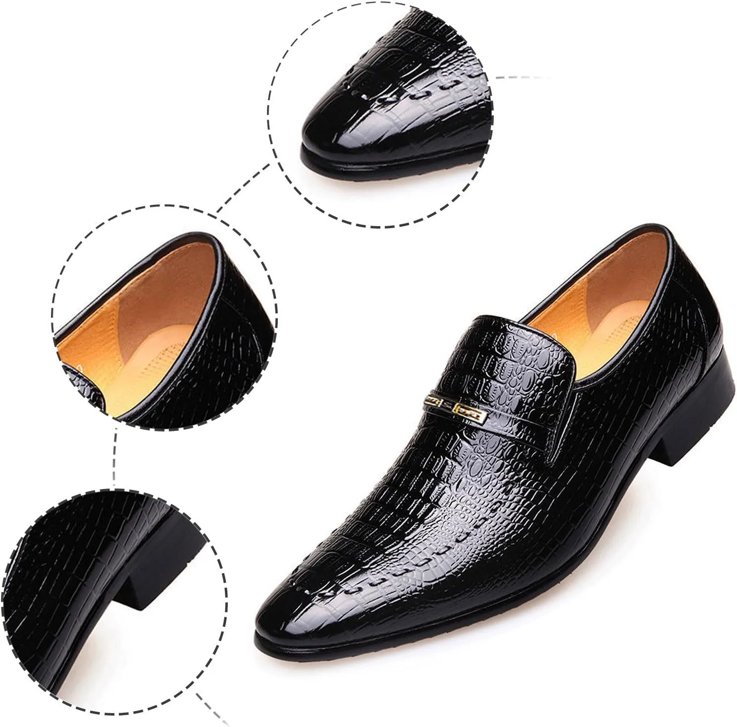 Men's Modern Shoes Latin Dance Shoes Ballroom Indoor Training Leather for Men All Leather