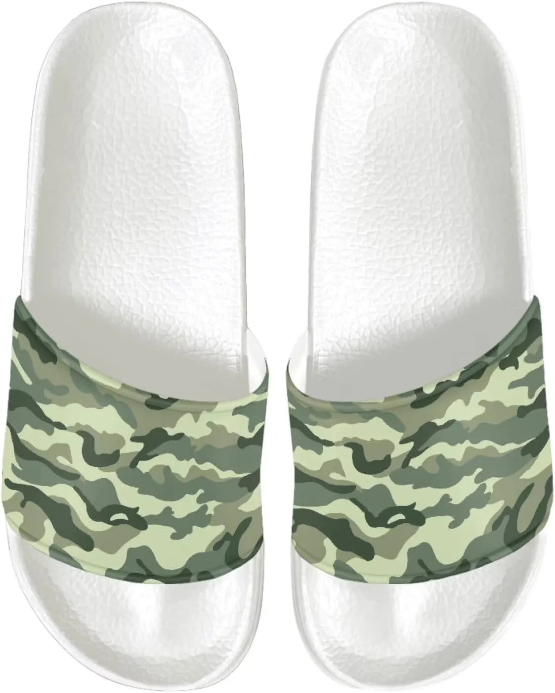 Mens Open Toe Sport Sandals Non-Slip Cozy Shower Shoes Comfortable Peep Toe Slide Sandals Single Band Plain Ultimate Comfort Slippers for Summer