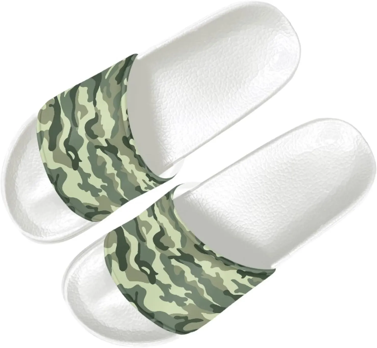 Mens Open Toe Sport Sandals Non-Slip Cozy Shower Shoes Comfortable Peep Toe Slide Sandals Single Band Plain Ultimate Comfort Slippers for Summer