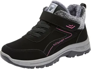 Mens Work Boots Soft Toe Hiking Sneakers Shoes with Fur Lined Women Safety Toe Shoes Insulated Waterproof Outdoor Work Botas Lightweight Hike Grounded Footwear